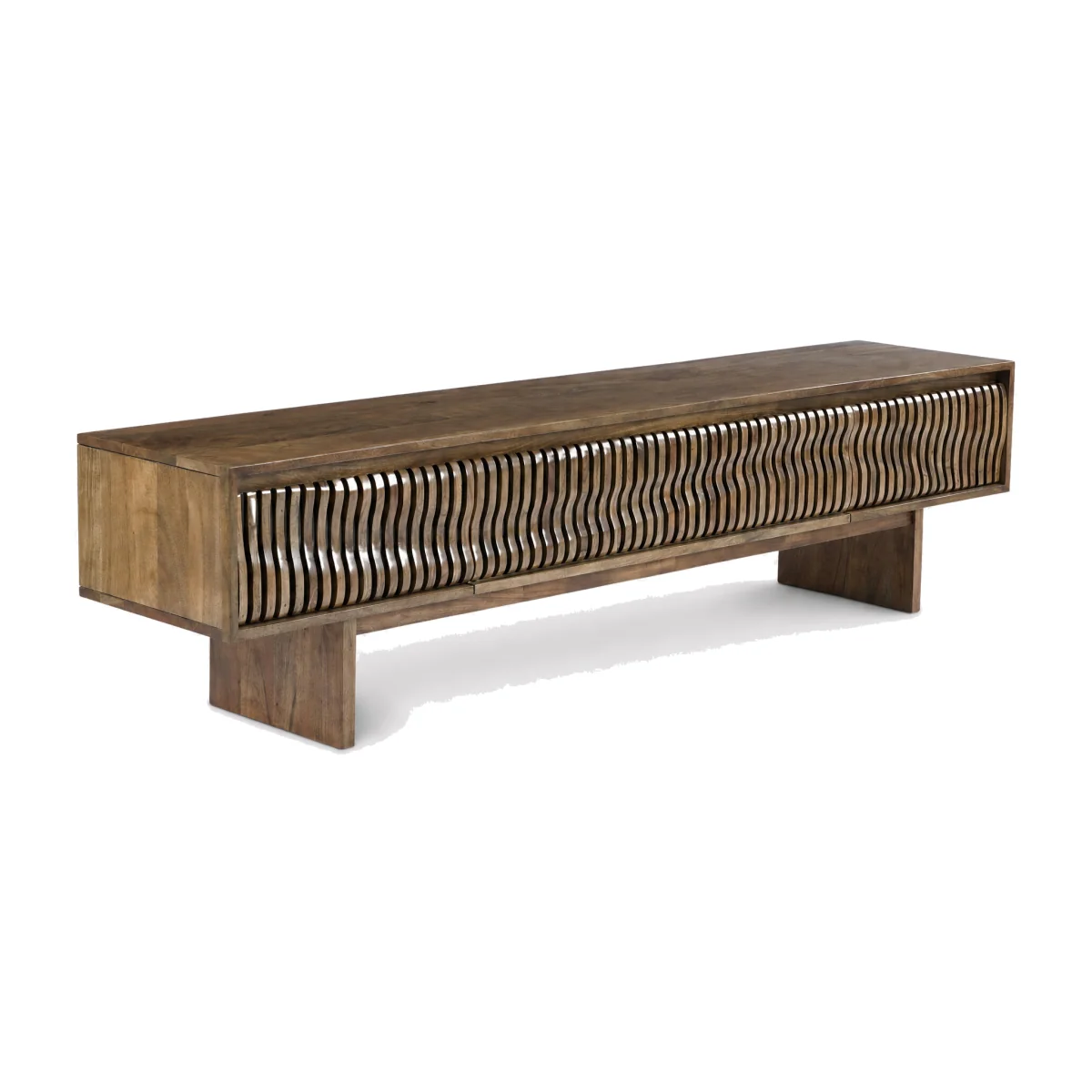 Mandello Media Unit 145Cmx37.5Cmx 45Cm, Acacia Wood | Barker & Stonehouse – image 1