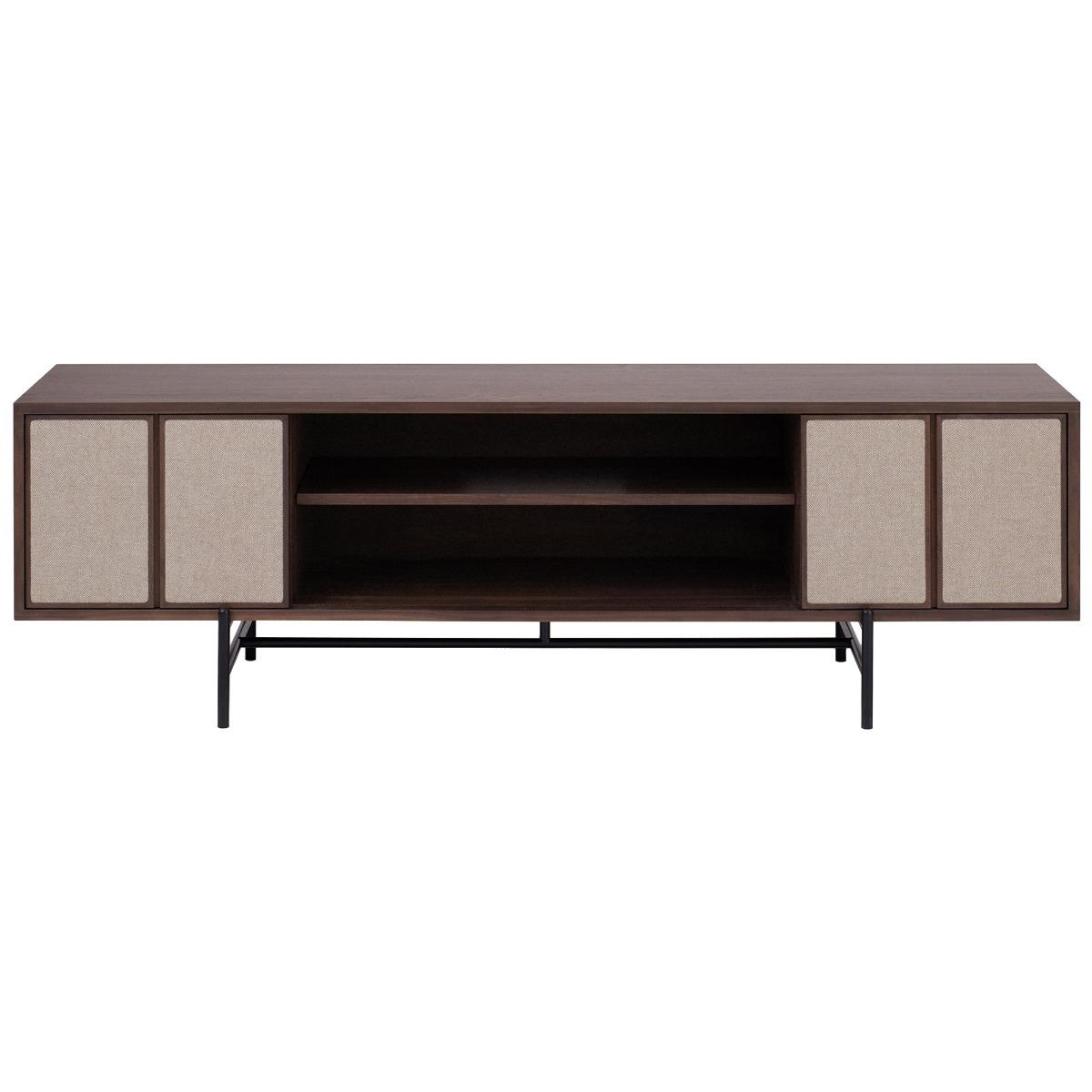 L.Ercolani Canvas Media Unit, Brown Walnut Wood | Barker & Stonehouse – image 3