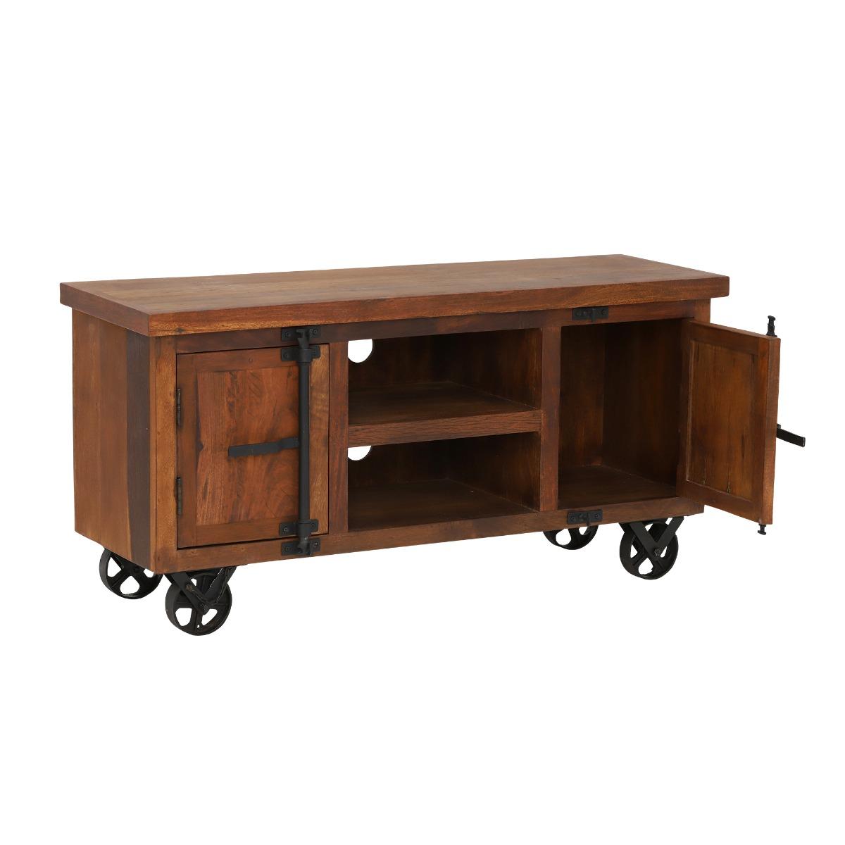 Hyatt TV Unit On Wheels, Brown | Barker & Stonehouse – image 5
