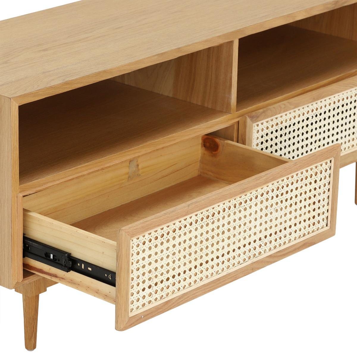 Hague Small 2 Drawer TV Unit, 776 Oak Wood | Barker & Stonehouse – image 4
