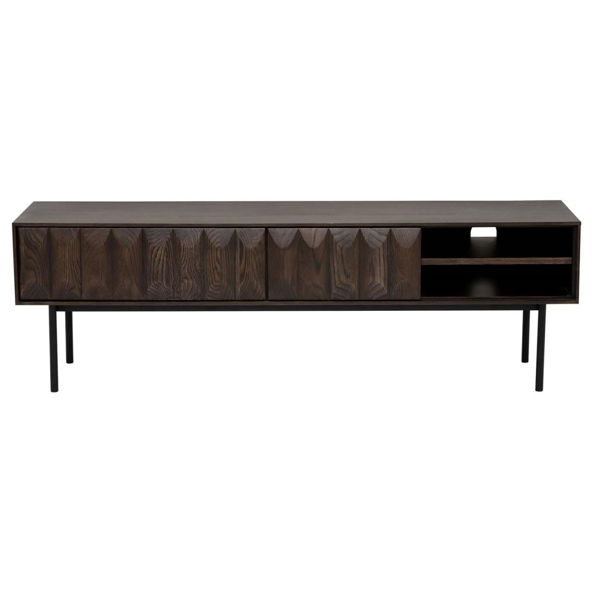 Amos TV Lowboard Cabinet, Brown Oak Wood | Barker & Stonehouse – image 2