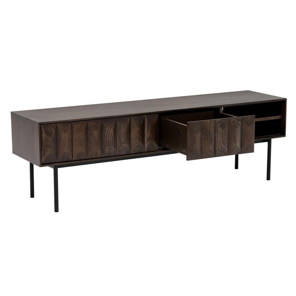 Amos TV Lowboard Cabinet, Brown Oak Wood | Barker & Stonehouse – image 5