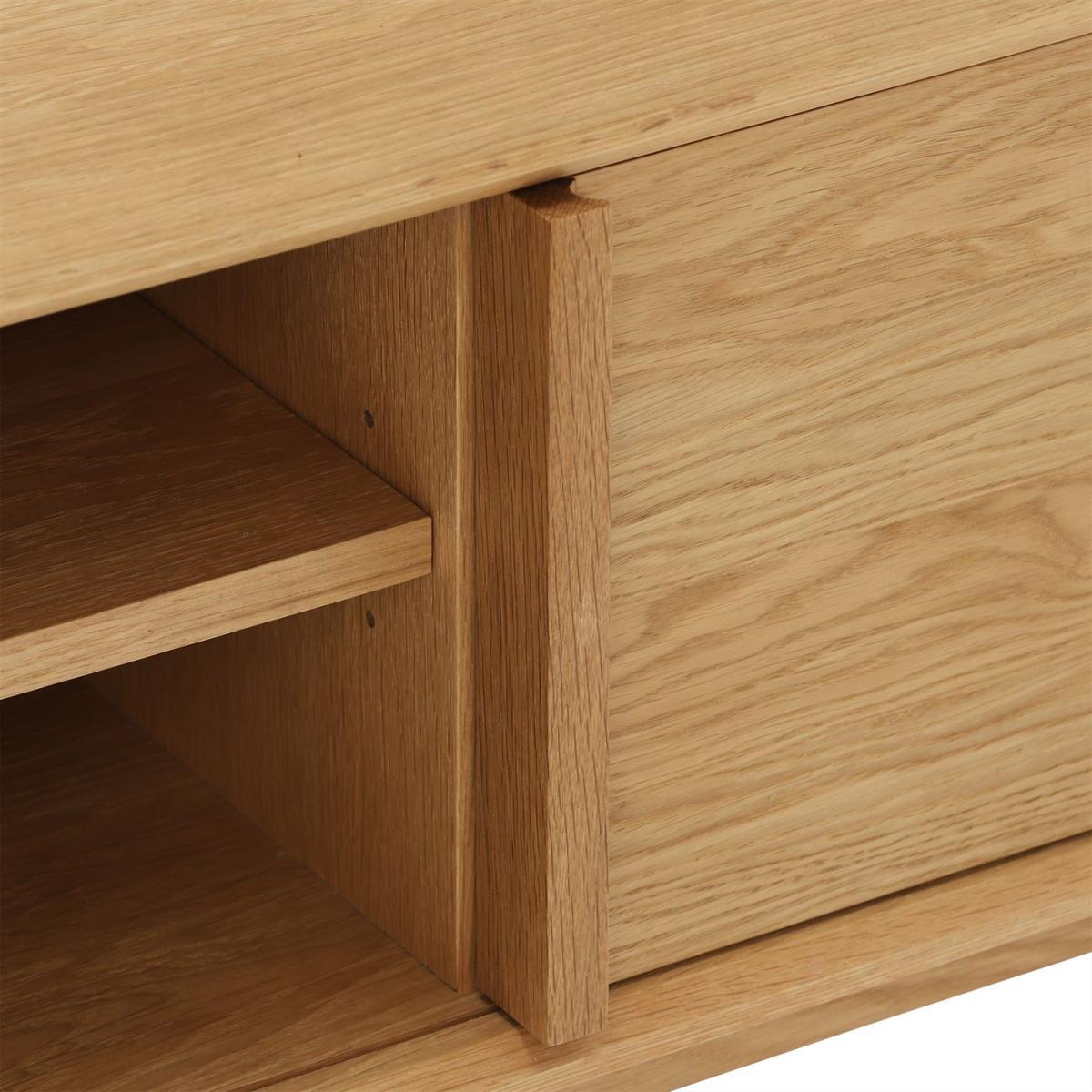Lund 1 Door Oak TV Cabinet – image 4