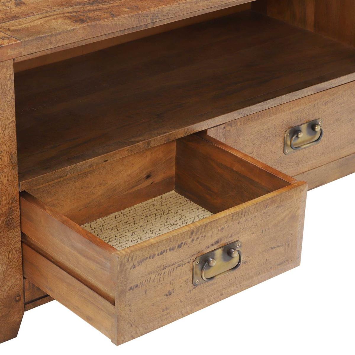New Frontier Mango Wood Plasma TV Stand – image 4