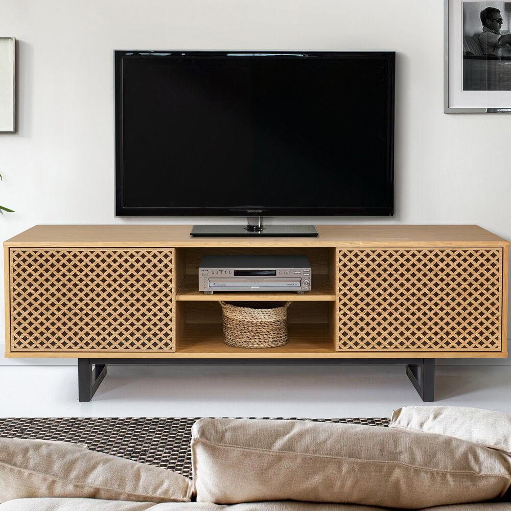 Oak Diamond Print Camden TV Unit – image 5