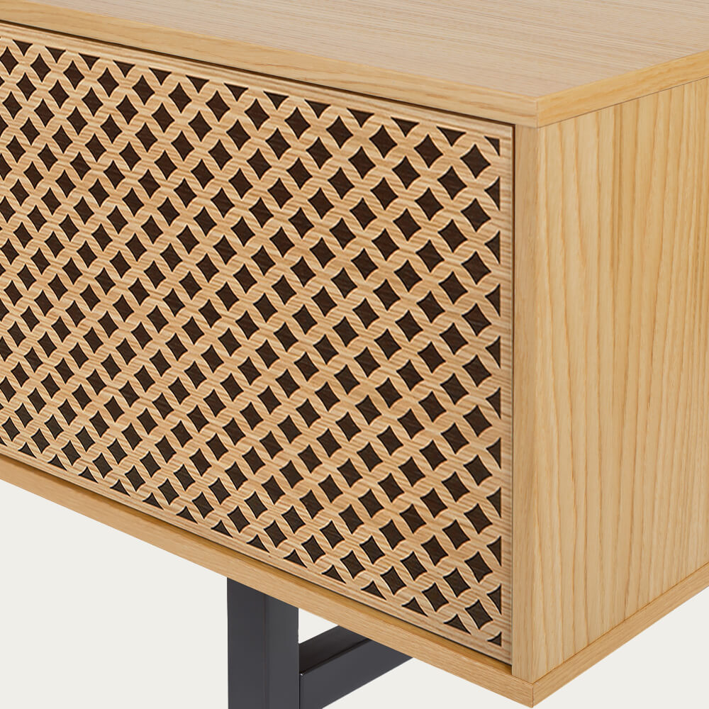 Oak Diamond Print Camden TV Unit – image 7