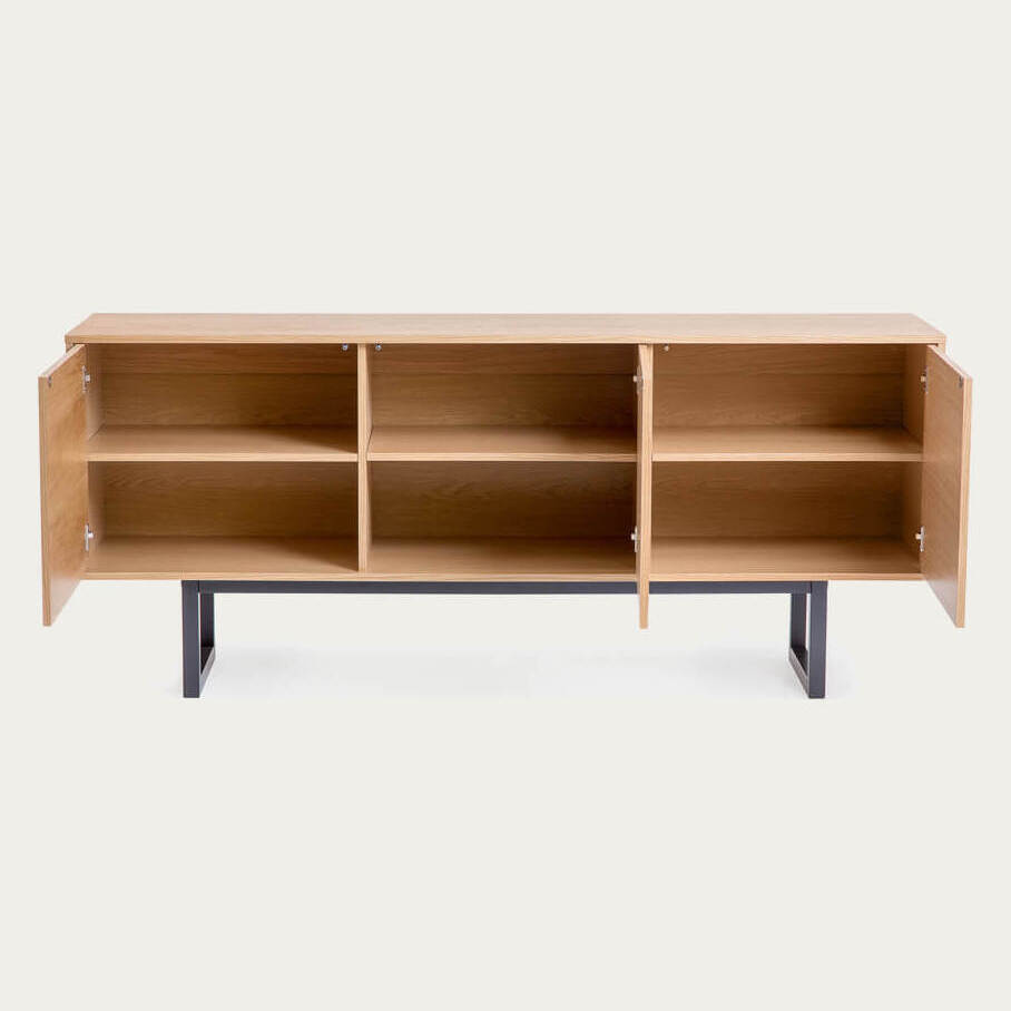 Oak Herringbone Print Camden TV Unit – image 2
