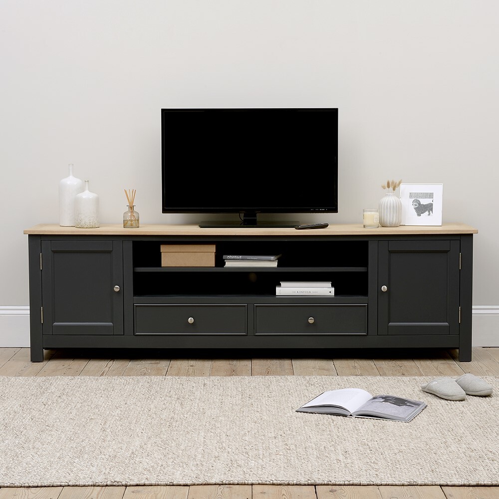 Ellwood Charcoal NEW Extra Large TV Stand - Up to ''99 – image 3