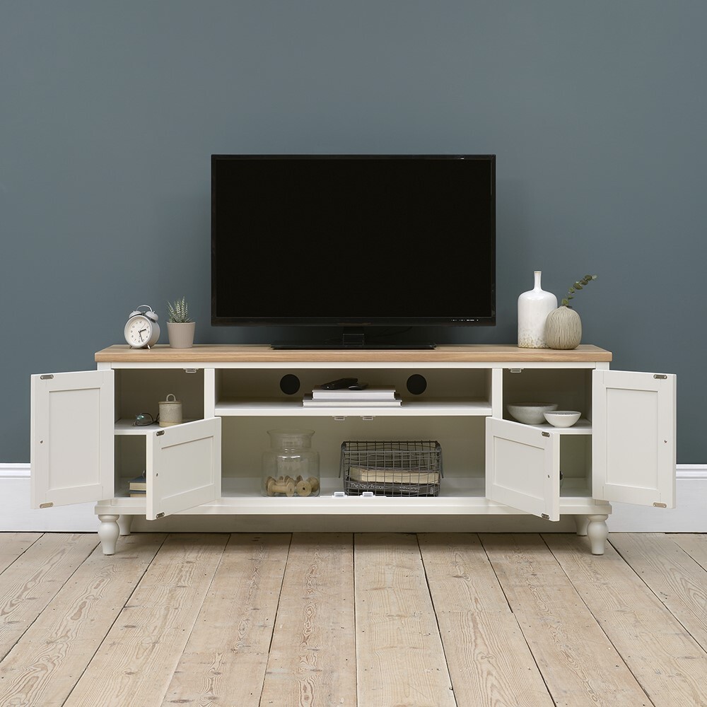 Marlow Pale Grey Low and Wide TV Unit Up to 70" – image 4