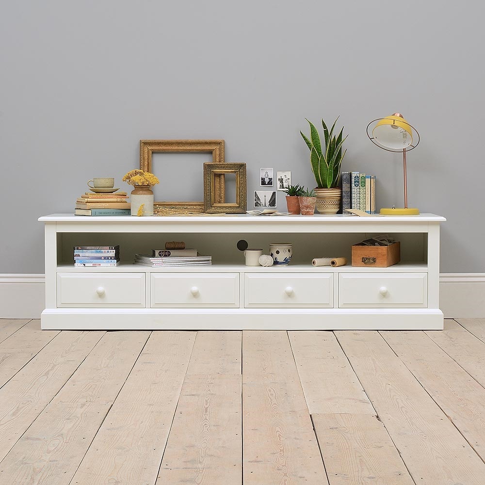 Burford Warm White Extra Large TV Stand - Up to 80" – image 3