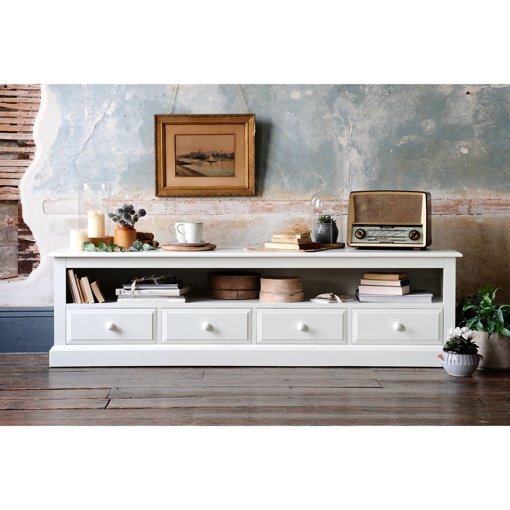 Burford Warm White Extra Large TV Stand - Up to 80" – image 4