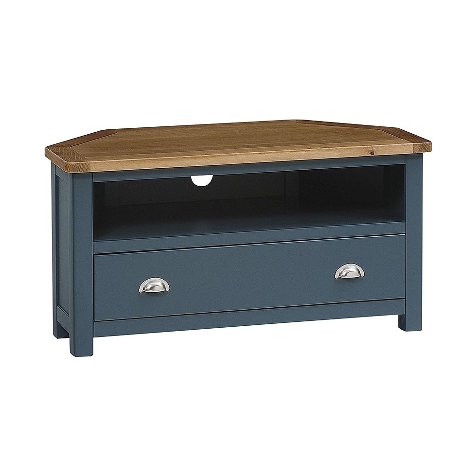 Westcote Inky Blue Corner TV Unit - Up to 44'' – image 1