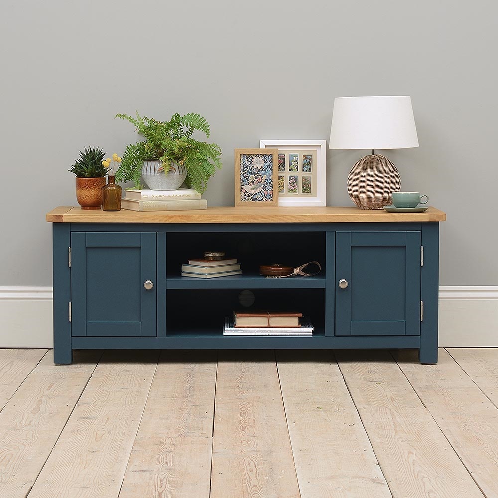Westcote Inky Blue Large TV Unit - Up to 57'' – image 5