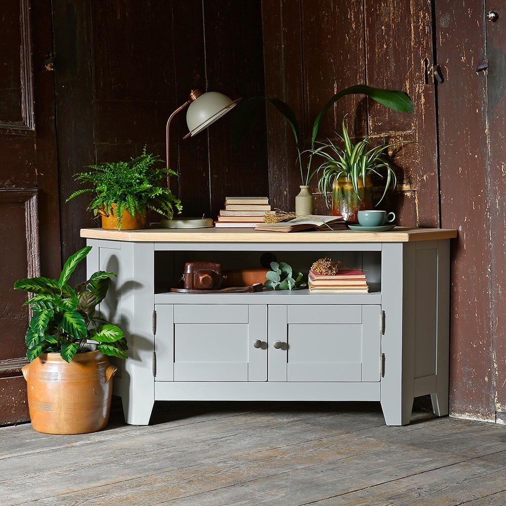 Chester Dove Grey Large Corner TV Unit - up to 56" – image 7