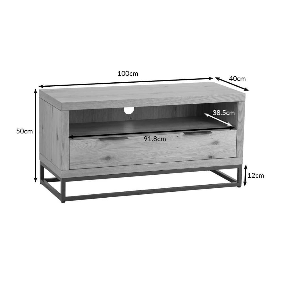 Urban Industrial Oak Small TV Unit – image 10