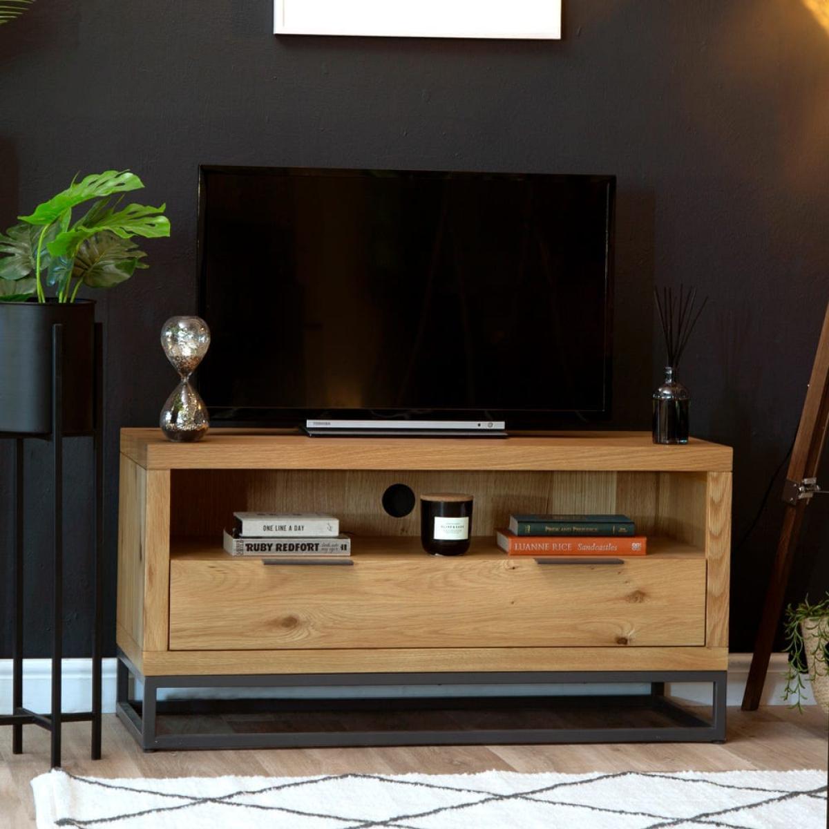Urban Industrial Oak Small TV Unit – image 1