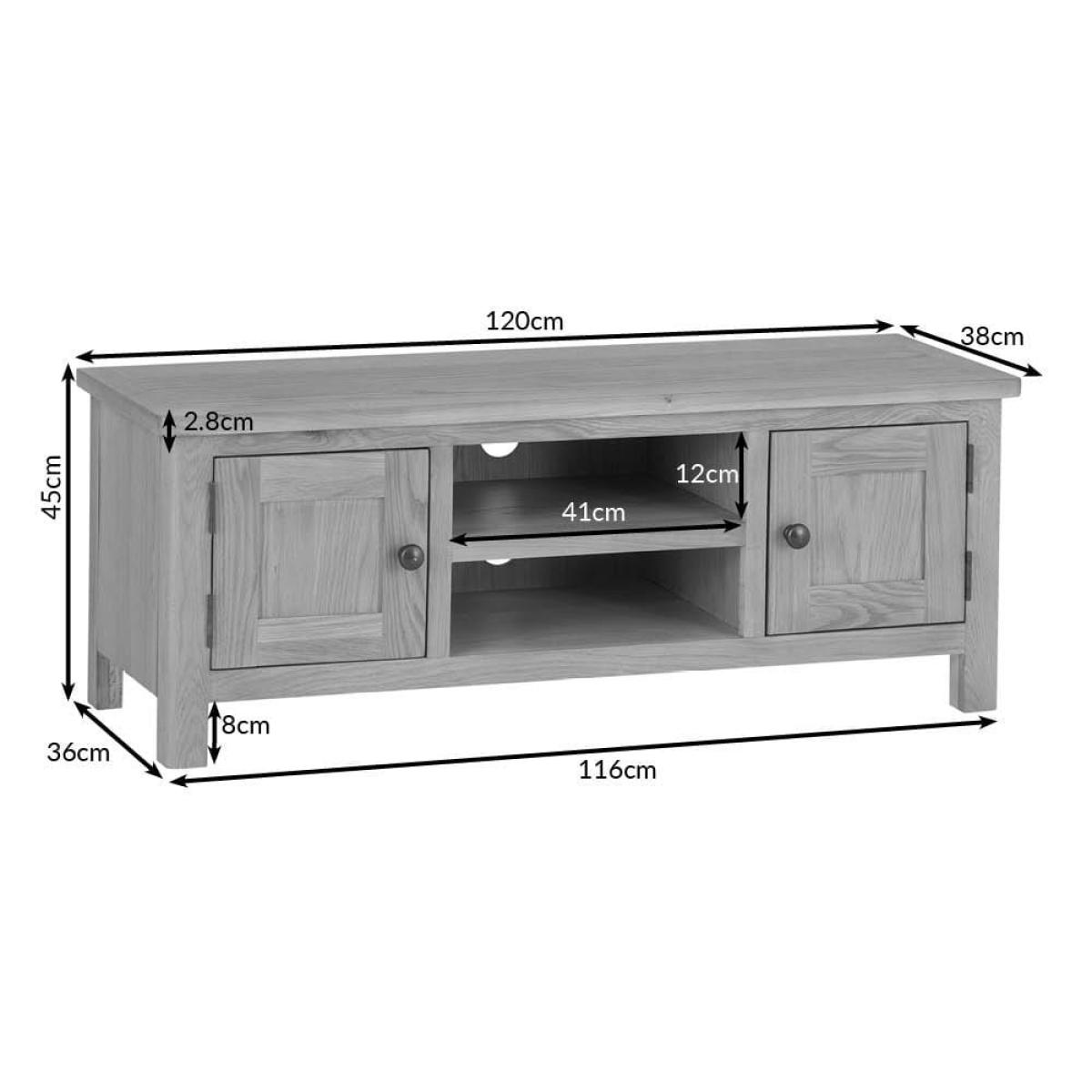 Rutland Oak Large TV Unit – image 10