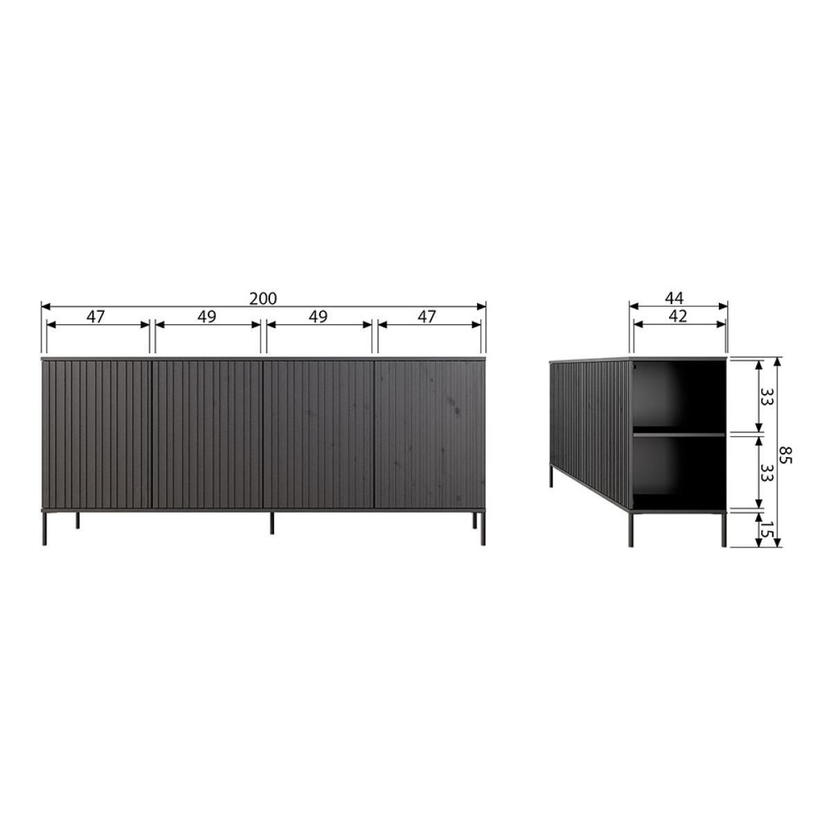 Woood Gravure Large Sideboard - Ash Espresso – image 11
