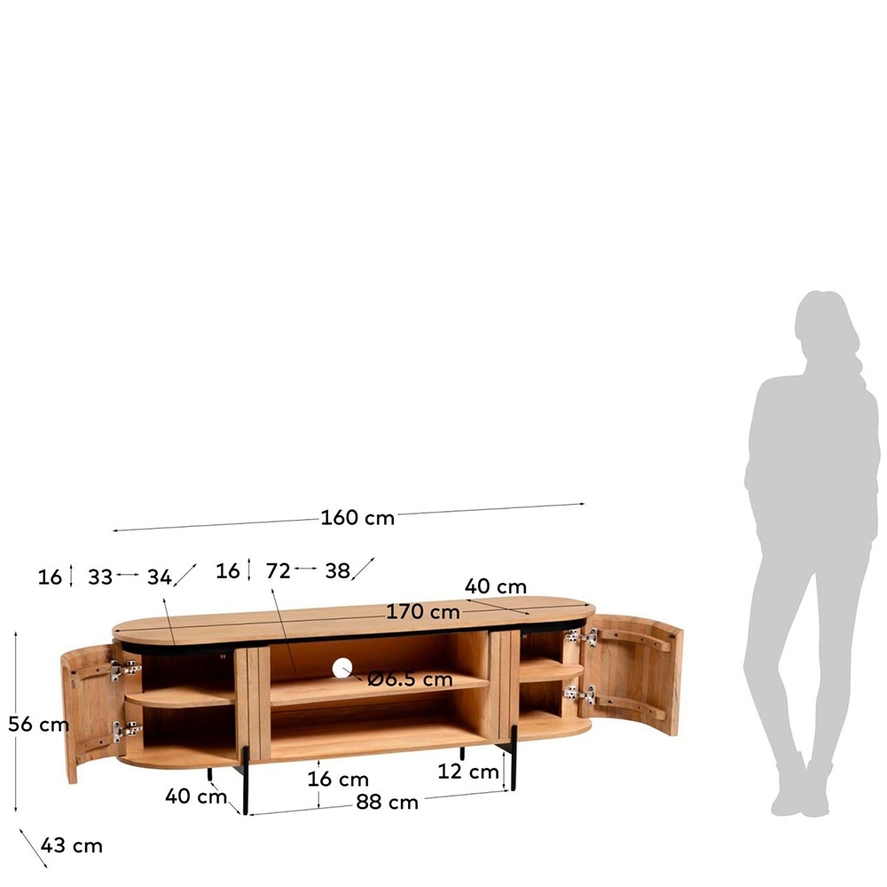 Licia Mango Wood TV Stand – image 4