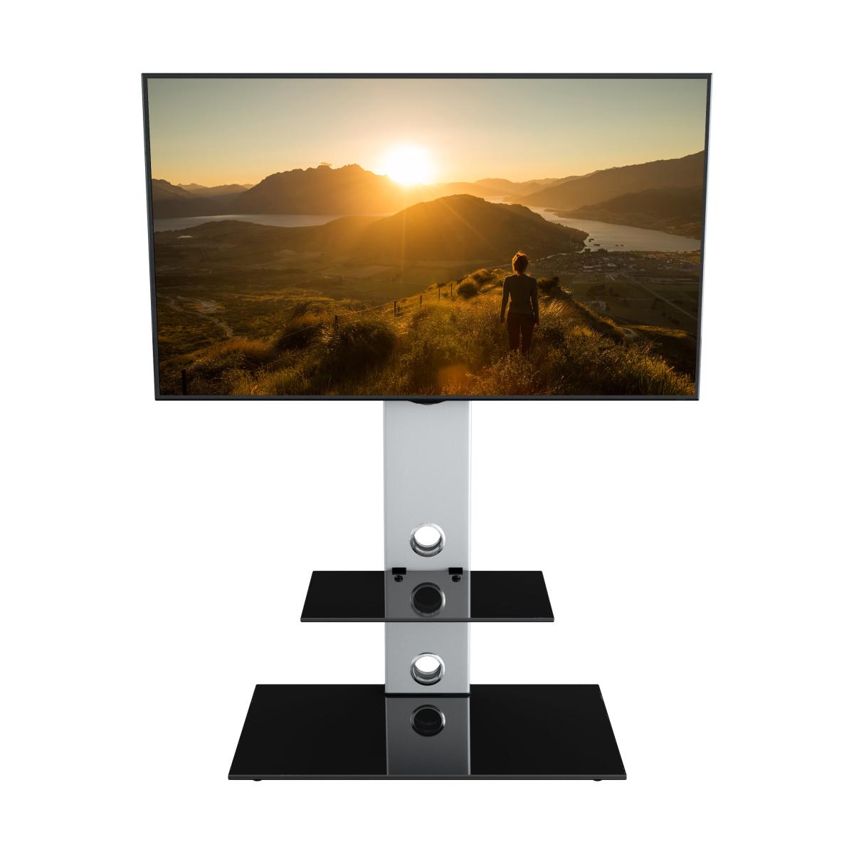 Lesina Pedestal TV Stand Silver – image 4