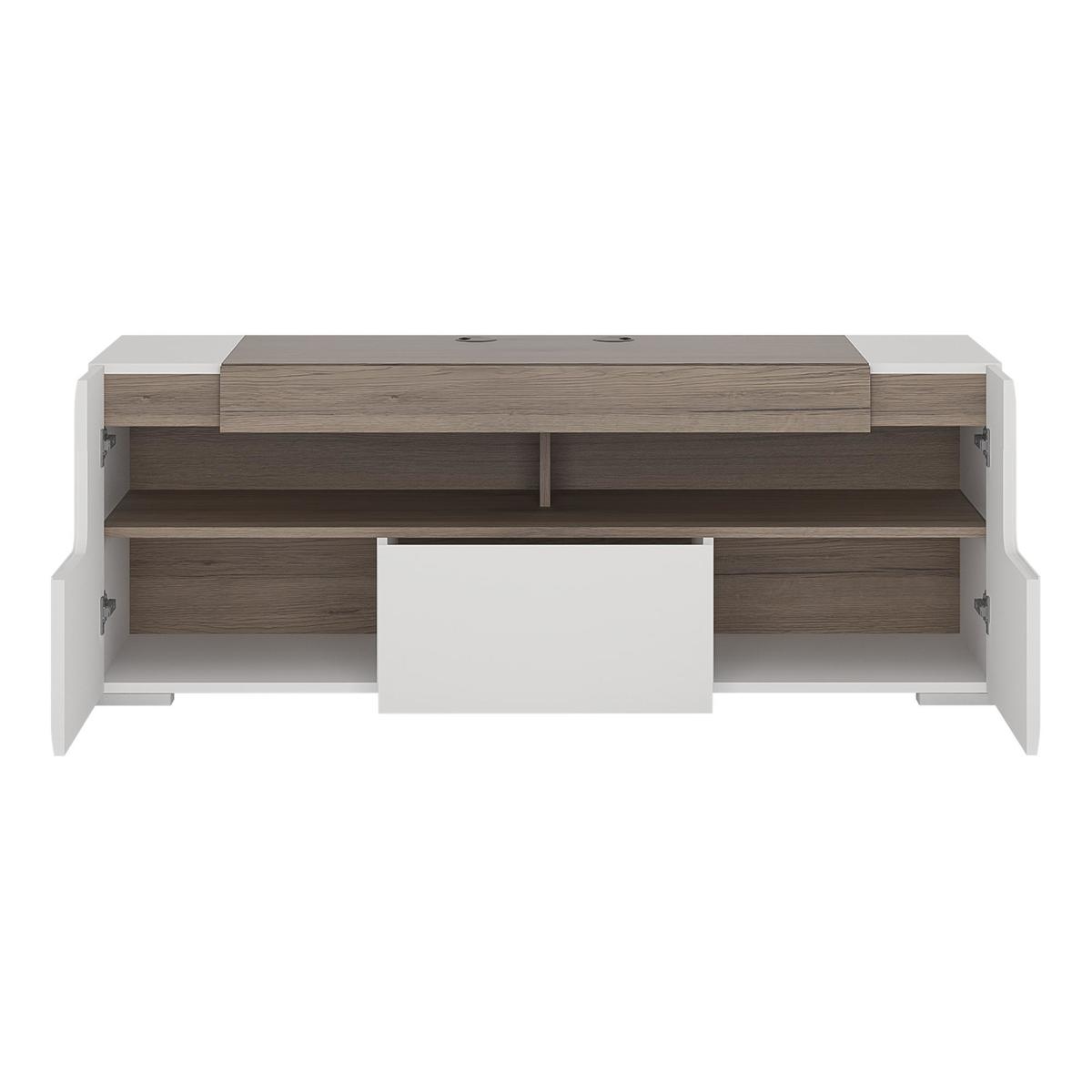 Toronto Wide TV Cabinet White – image 3