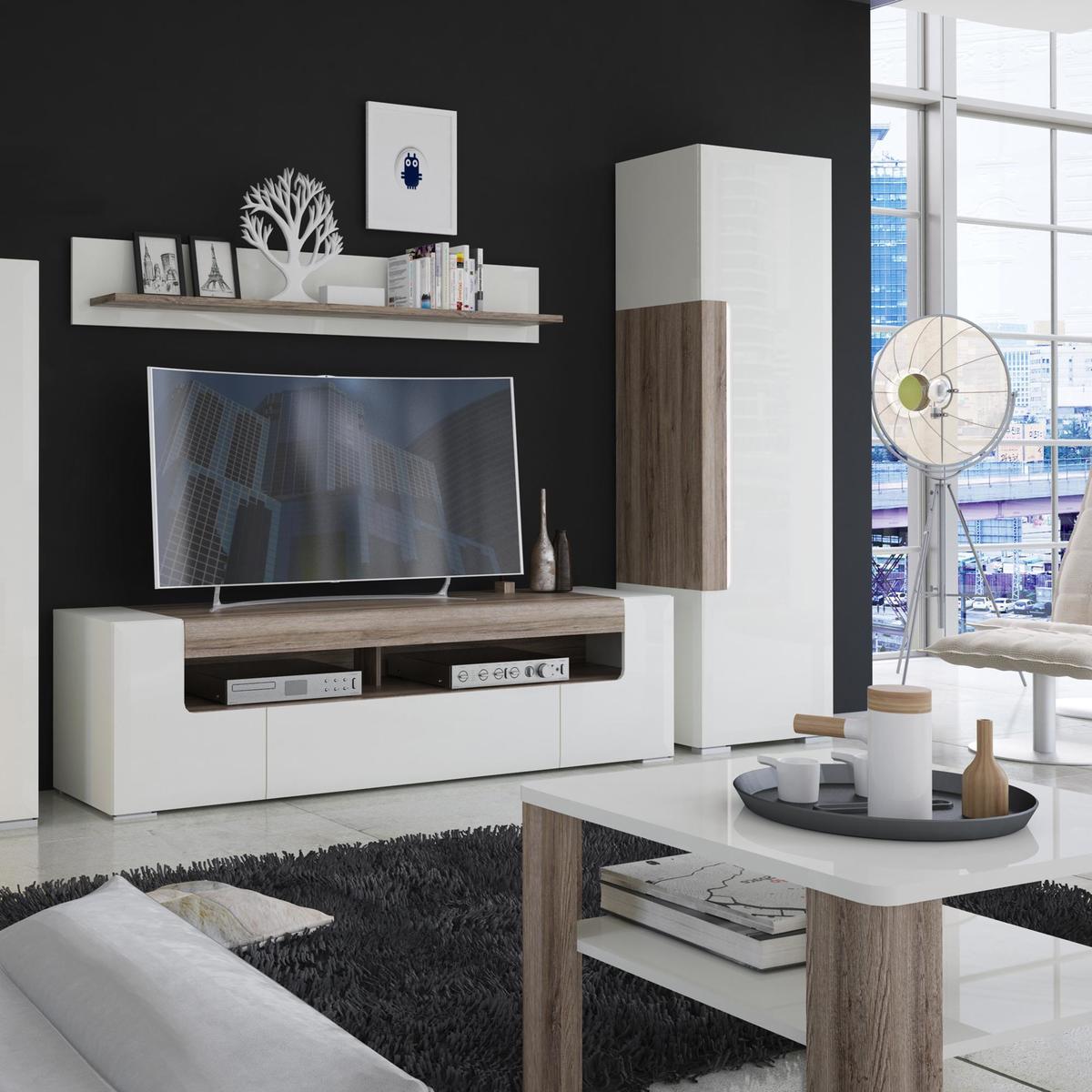 Toronto Wide TV Cabinet White – image 5