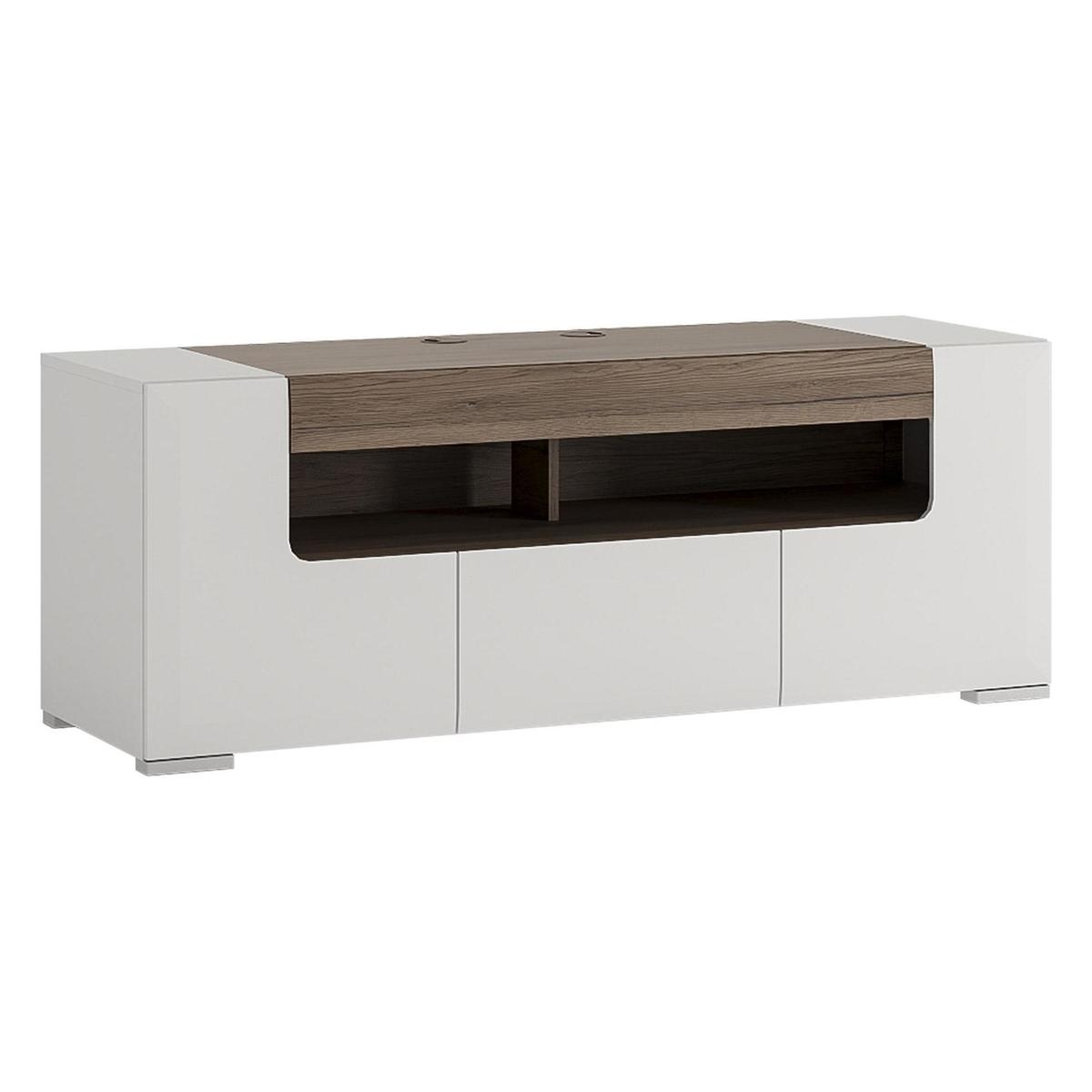 Toronto Wide TV Cabinet White – image 2