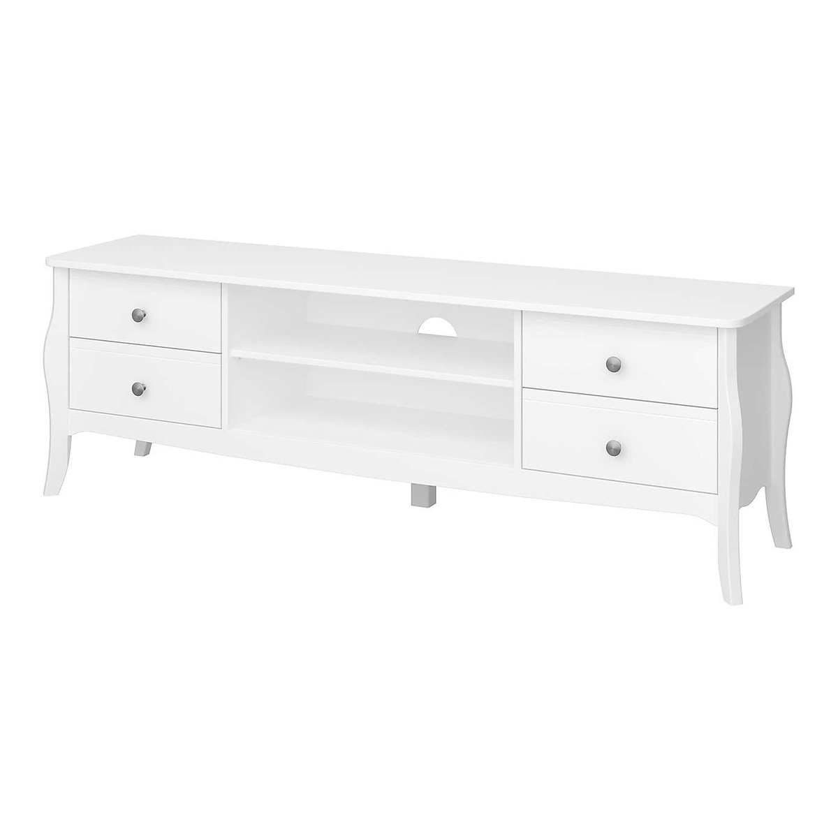 Baroque Wide TV Stand White – image 3