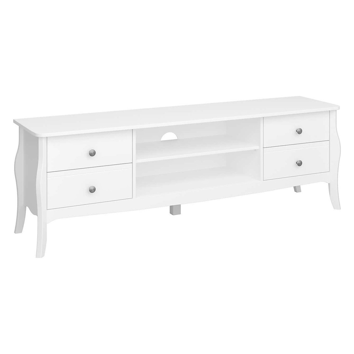 Baroque Wide TV Stand White – image 2