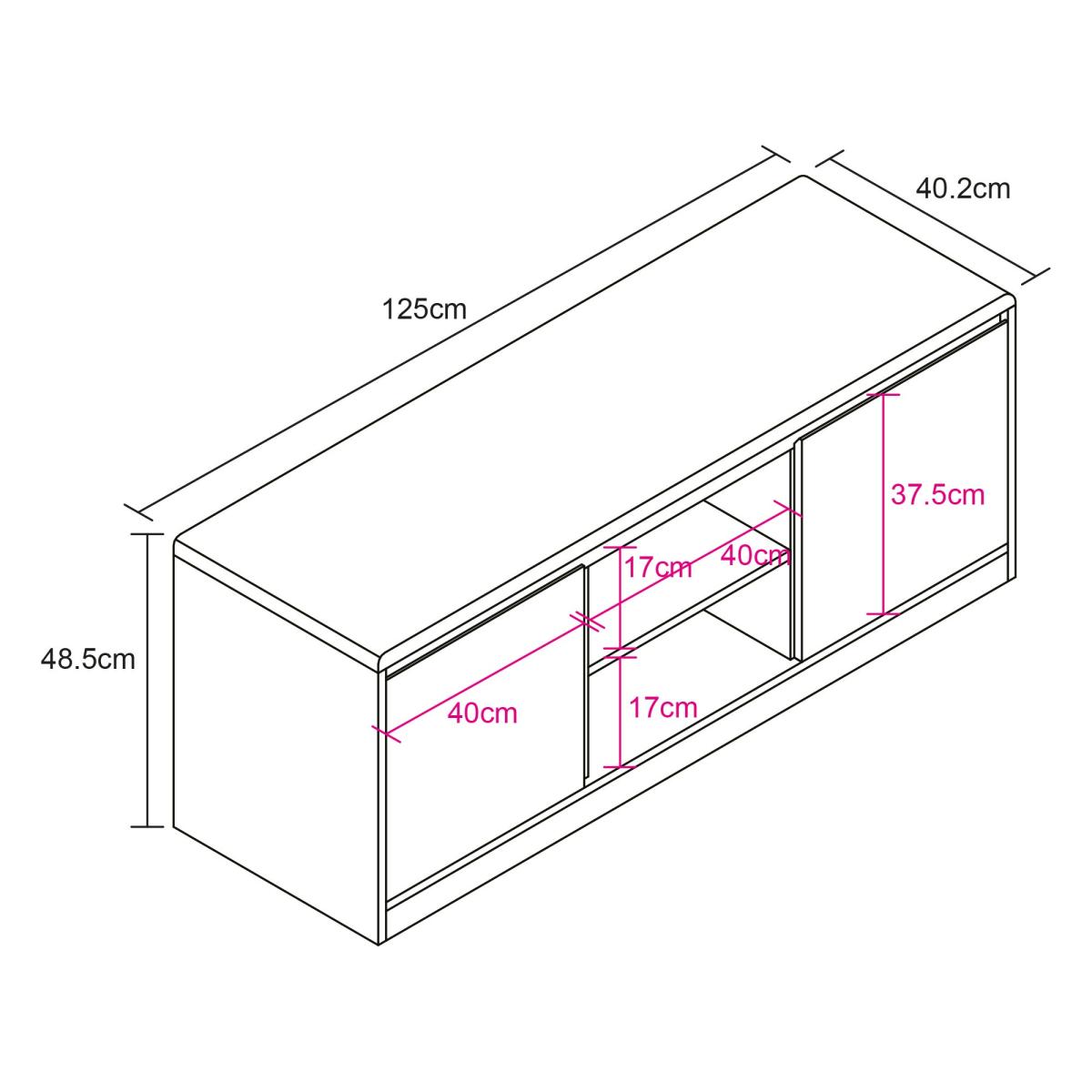 Knox TV Stand Grey – image 6