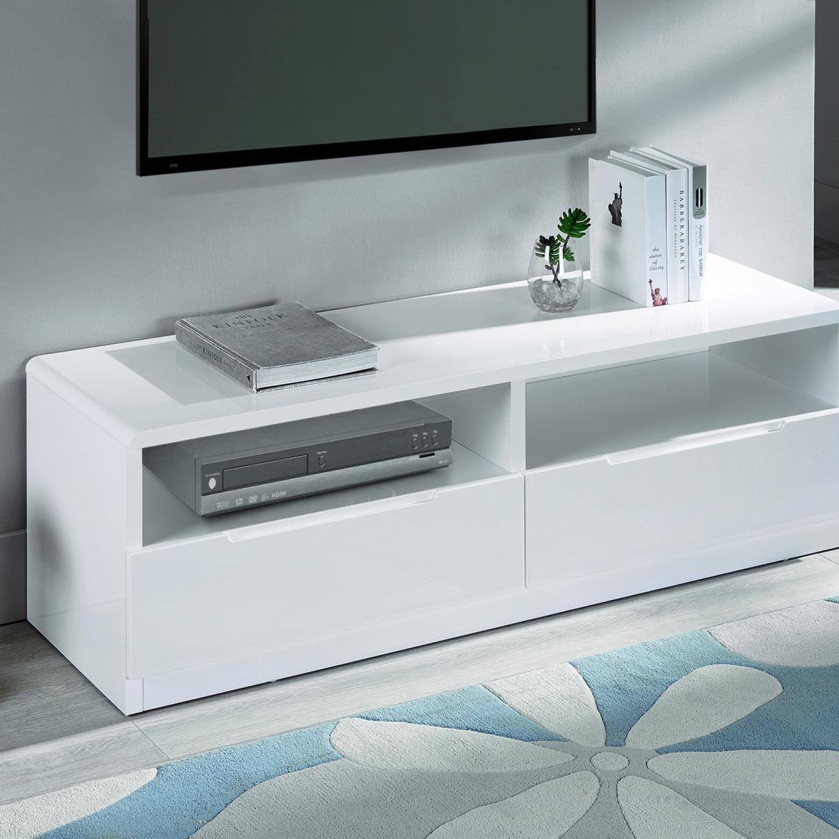 Manhattan 2 Drawer Media Unit White – image 2
