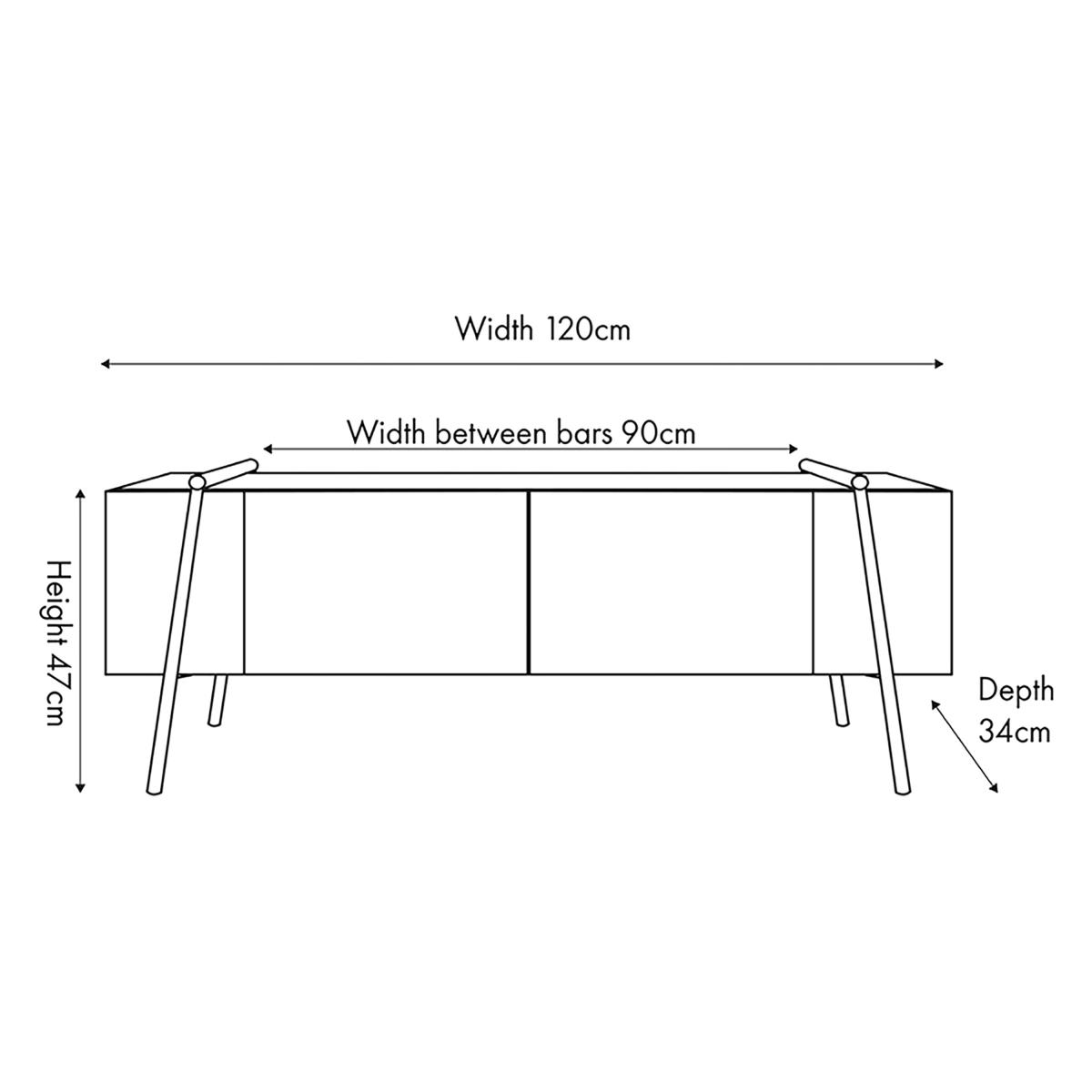 Osato 2 Dor Tv Stand for Tvs Up To 55 Brown – image 6
