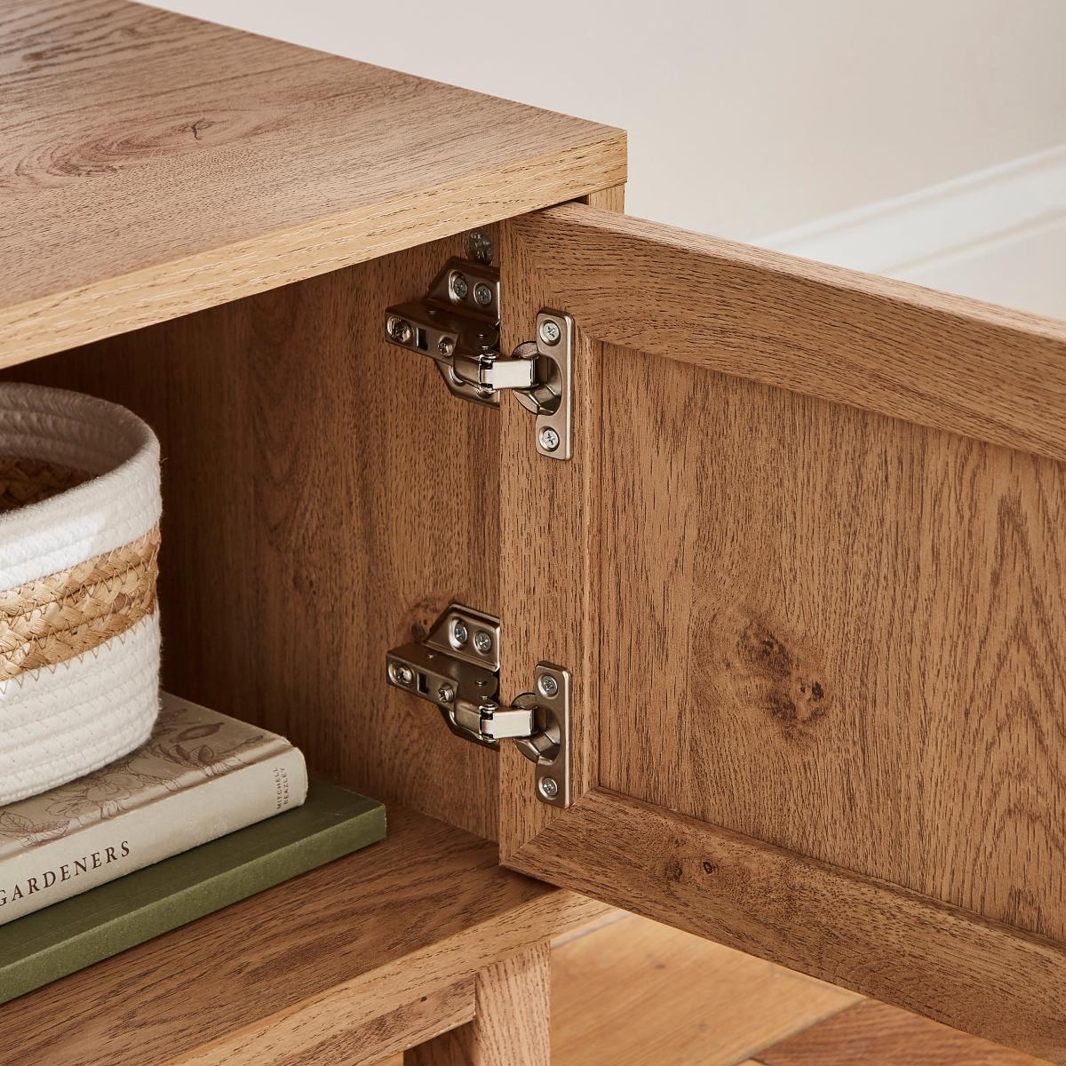 Hadley Wide TV Unit Oak – image 3