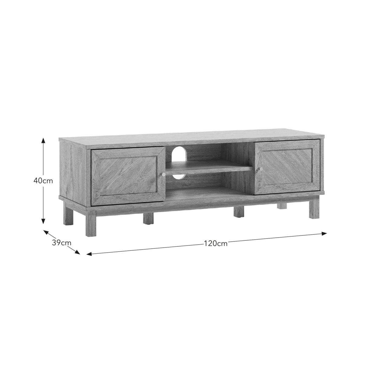 Hadley Wide TV Unit Oak – image 7