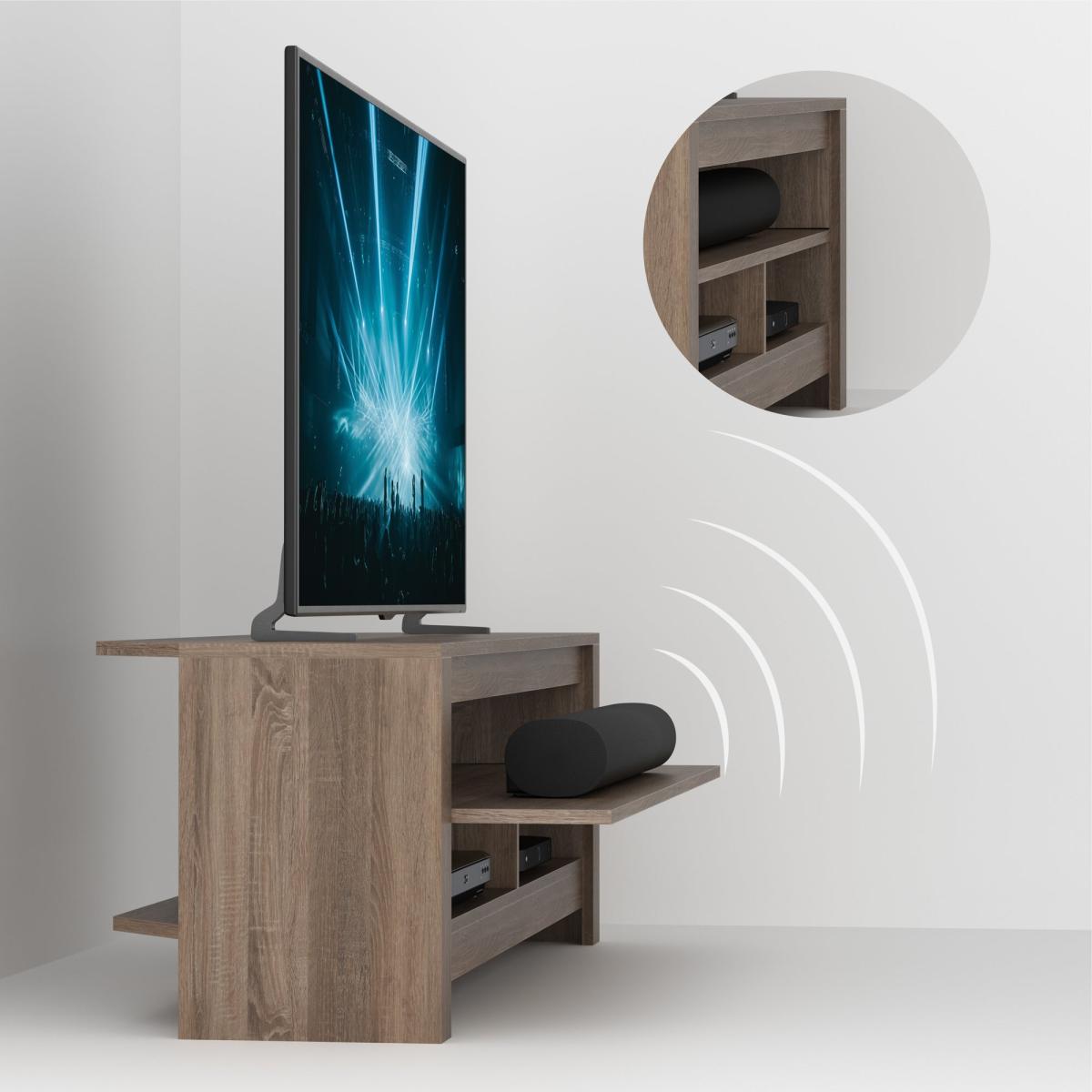 AVF Calibre Sound TV Unit for TVs up to 60" with Pull-Out Soundbar Shelf – image 2