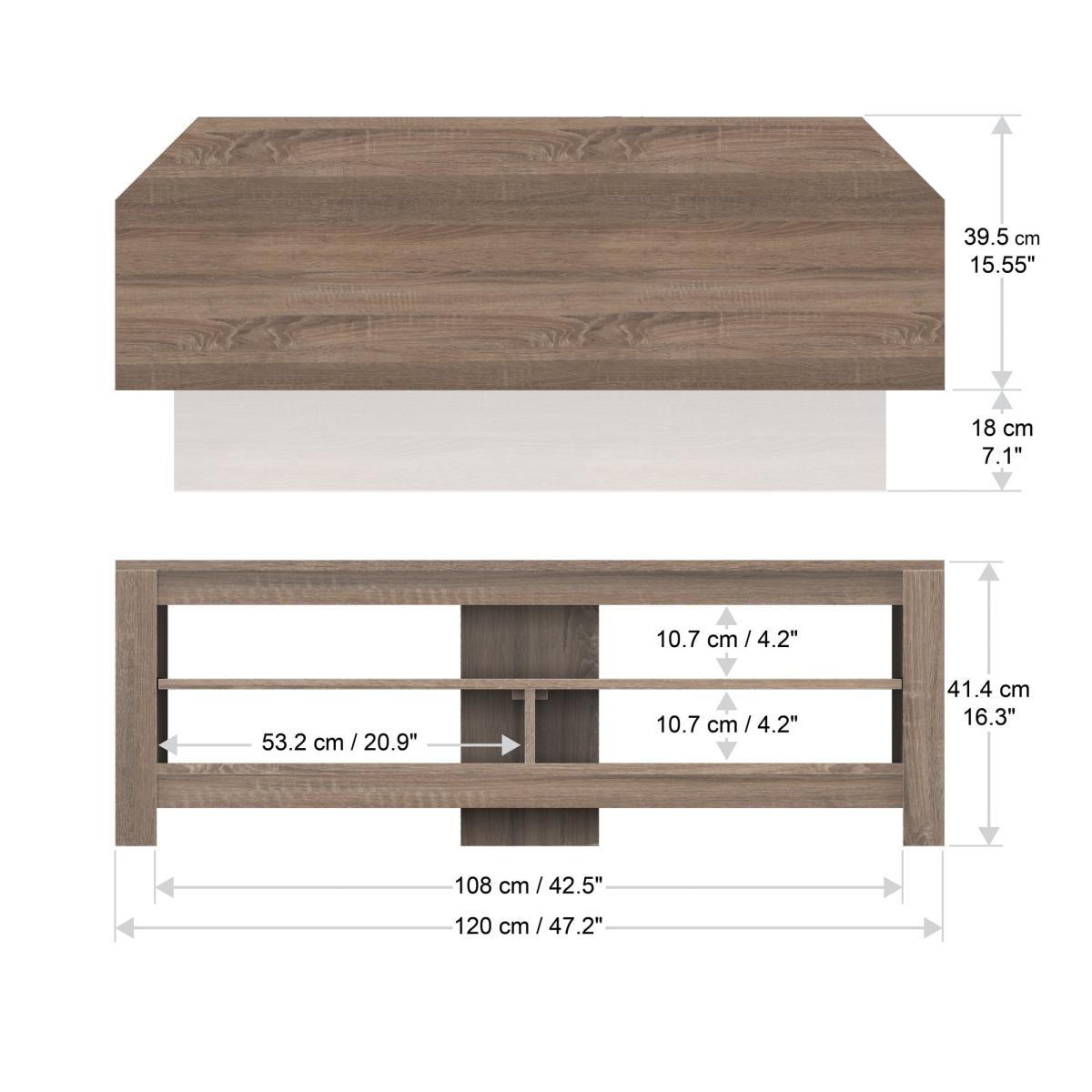 AVF Calibre Sound TV Unit for TVs up to 60" with Pull-Out Soundbar Shelf – image 7
