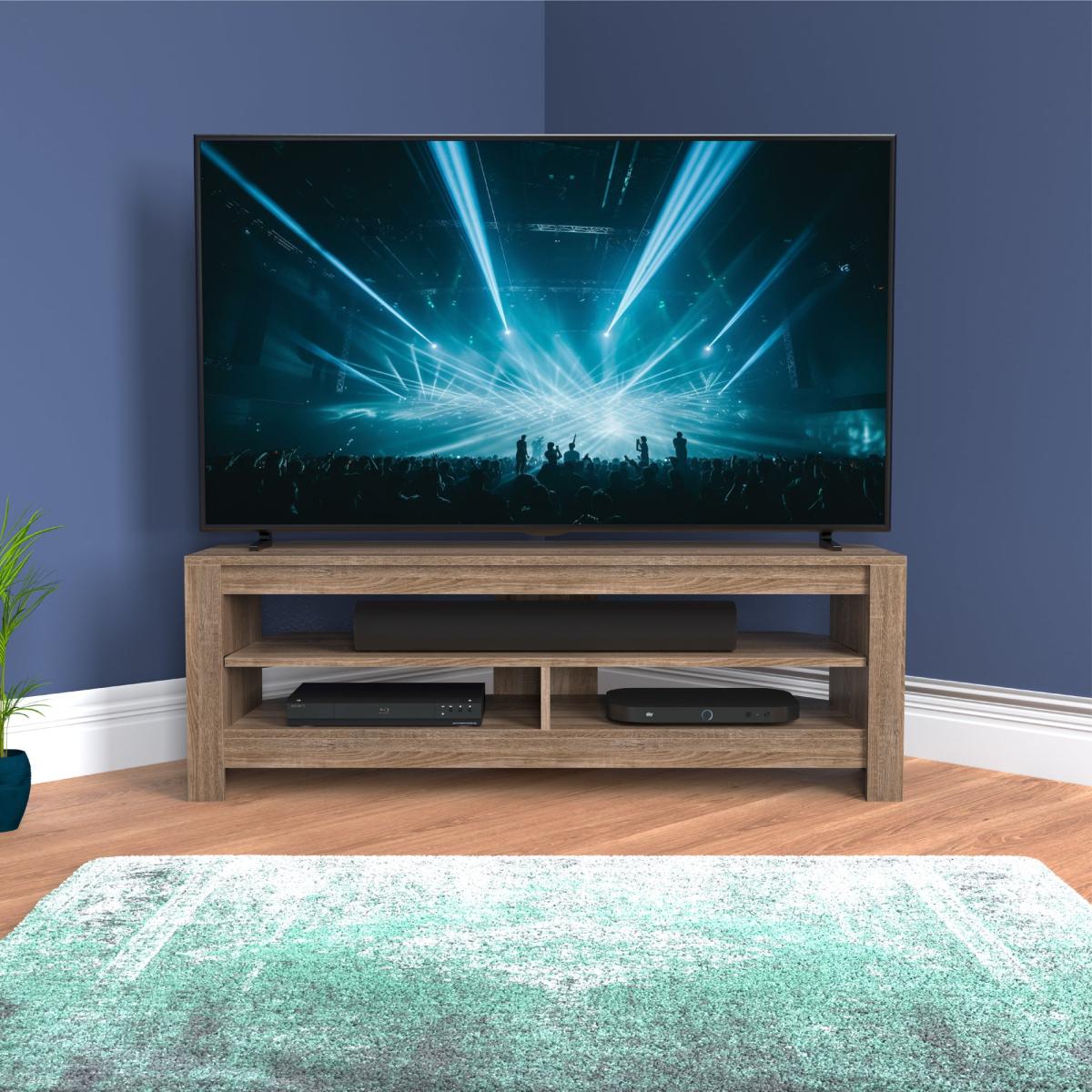AVF Calibre Sound TV Unit for TVs up to 60" with Pull-Out Soundbar Shelf – image 1