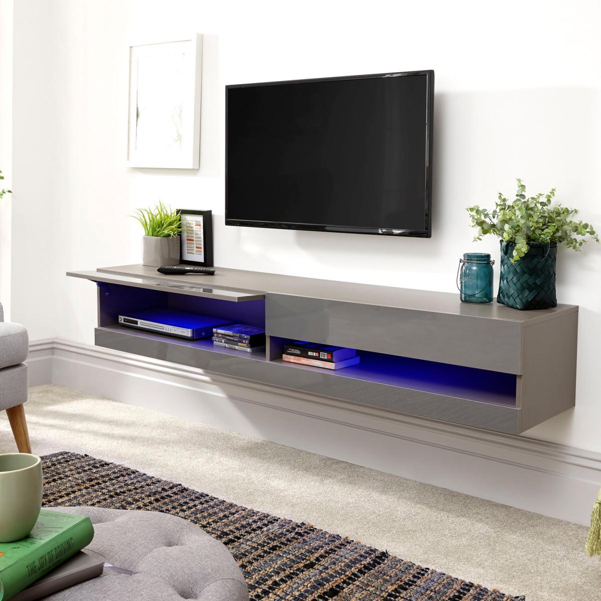 Galicia 150cm LED Wall TV Unit Grey – image 3