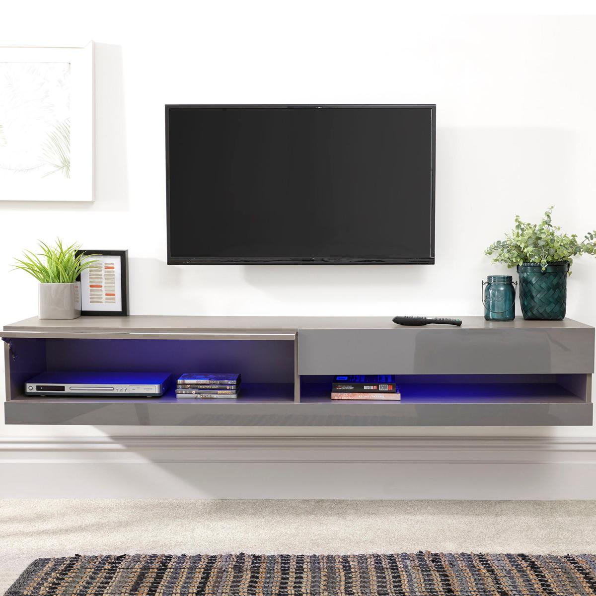 Galicia 150cm LED Wall TV Unit Grey – image 5