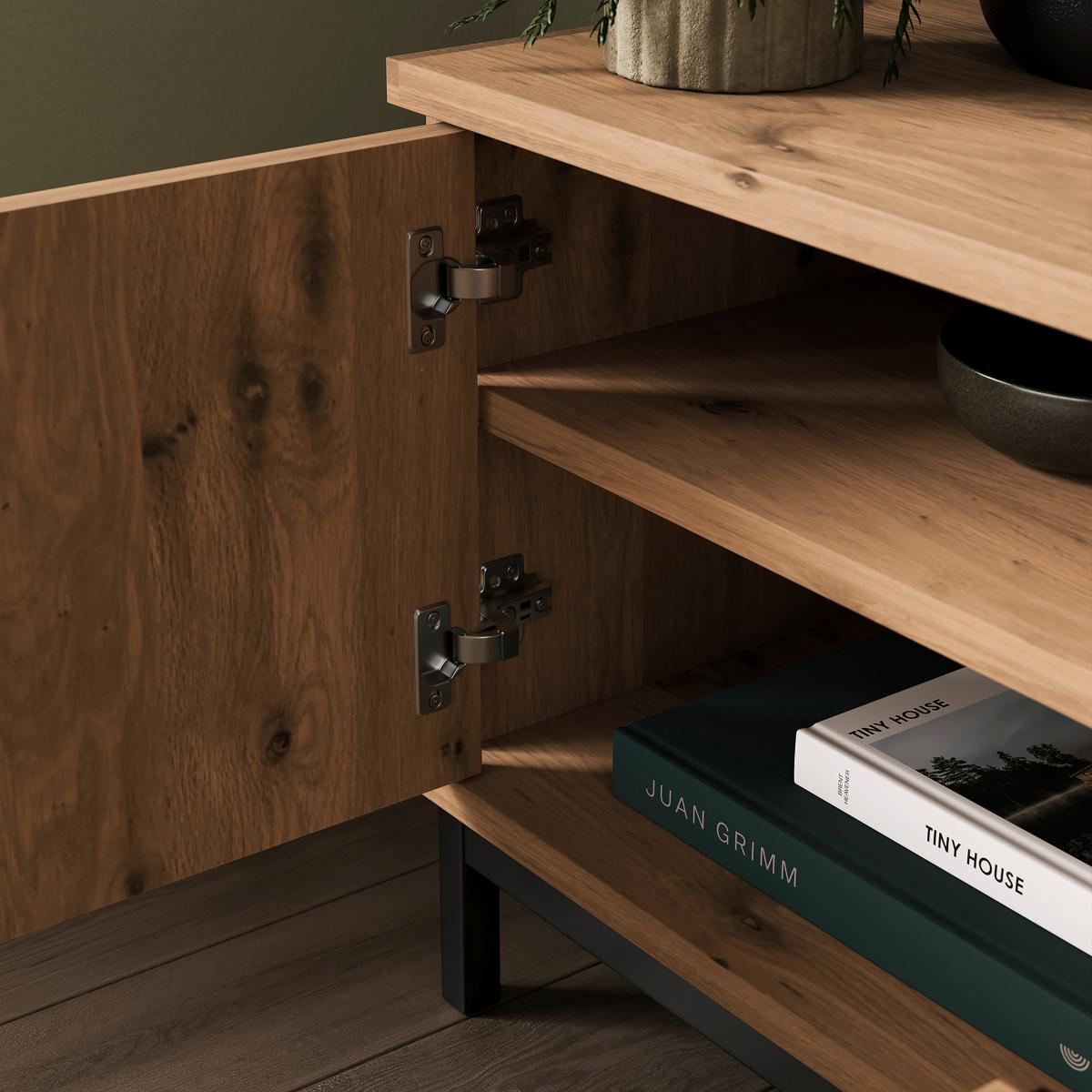 Reynolds Extra Wide Tv Unit for Tvs Up To 80,     Rustic Oak Effect – image 4