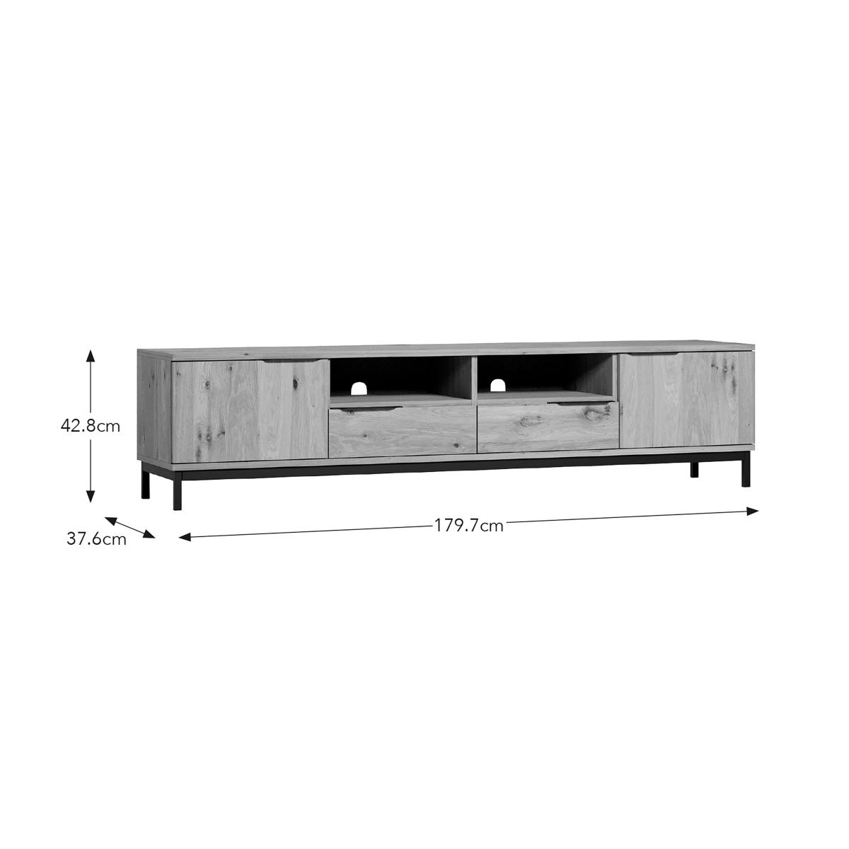 Reynolds Extra Wide Tv Unit for Tvs Up To 80,     Rustic Oak Effect – image 8