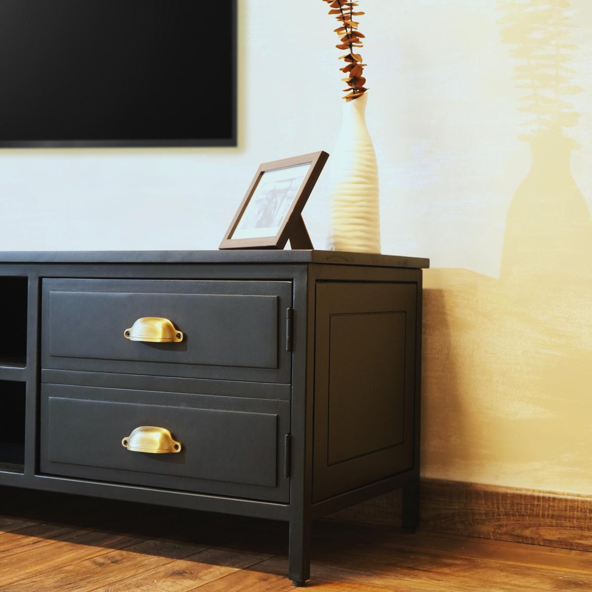 Fenway Wide TV Unit Black – image 4