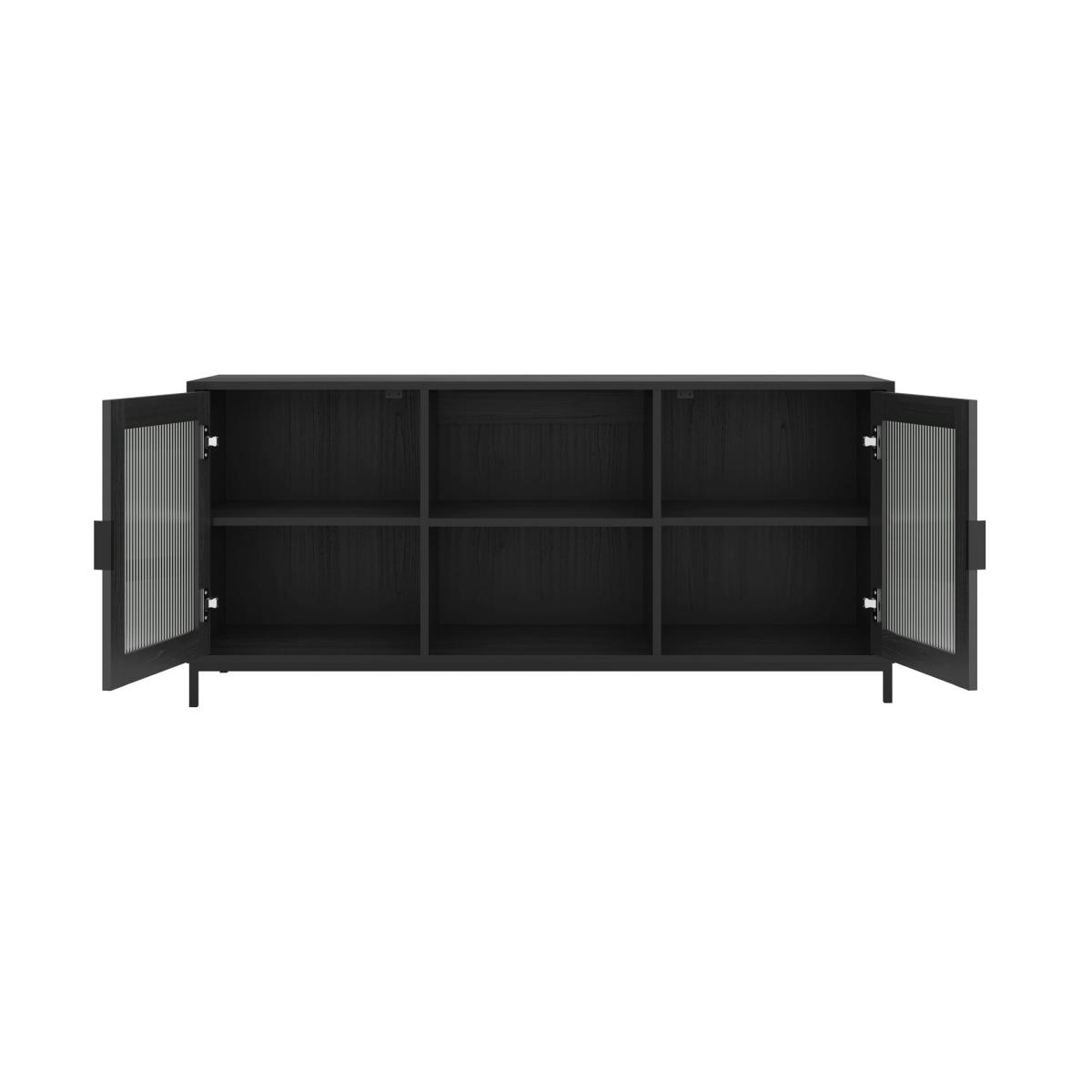 Maddox TV Unit for TVs up to 55, Matte Black Black – image 2