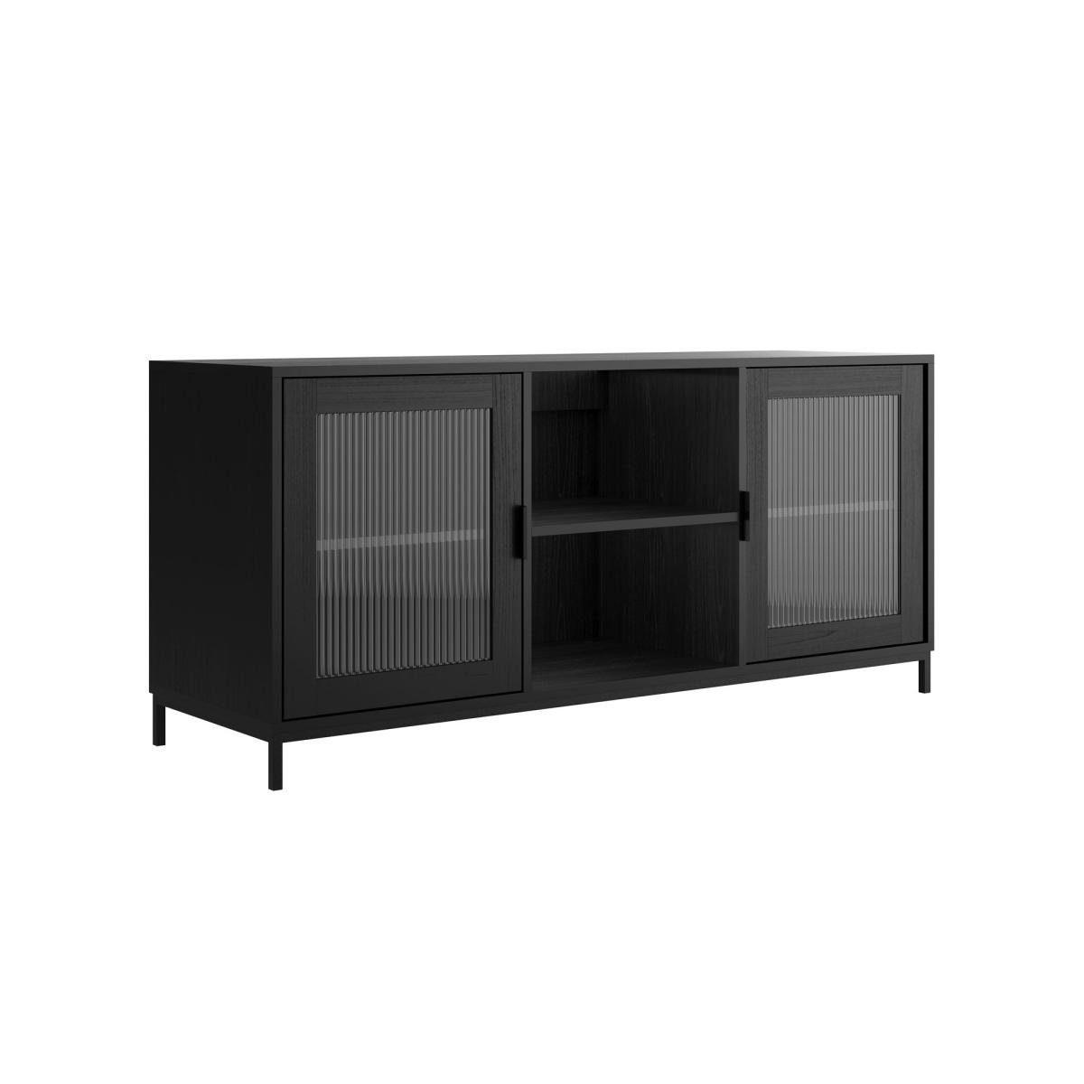 Maddox TV Unit for TVs up to 55, Matte Black Black – image 3