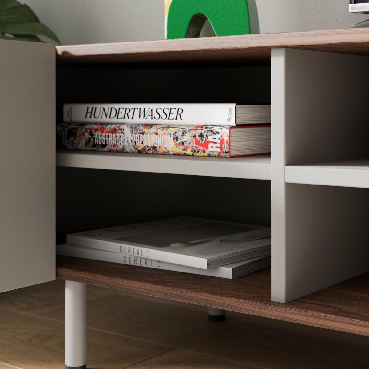 Elements Griffin Extra Wide Tv Unit for Tvs Up To 80 Black – image 4