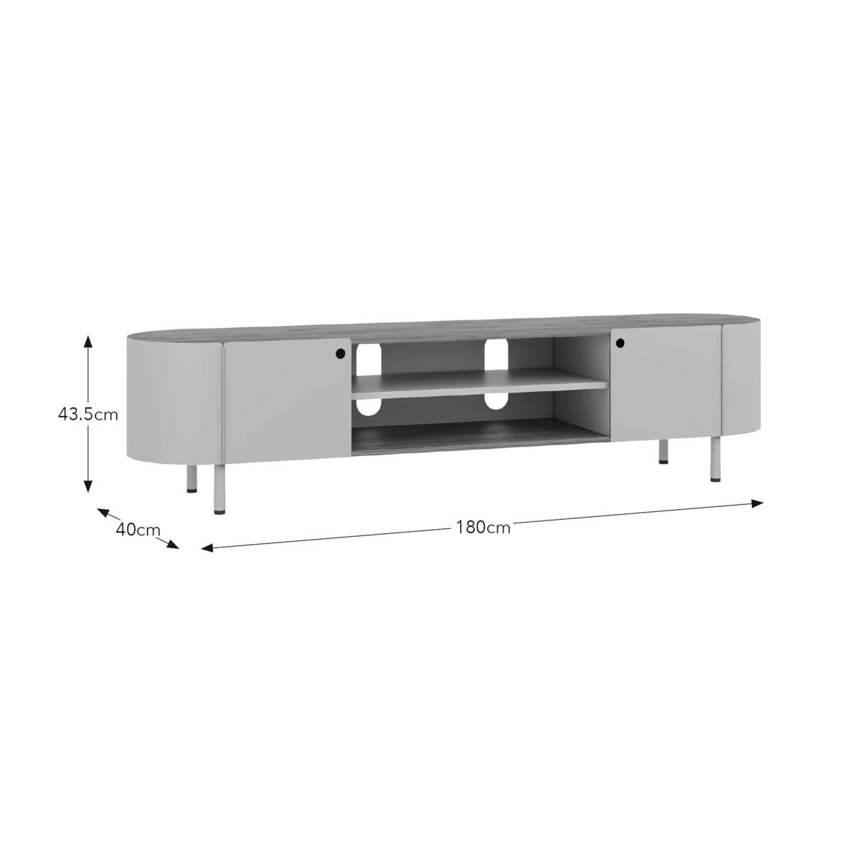 Elements Griffin Extra Wide Tv Unit for Tvs Up To 80 Black – image 7