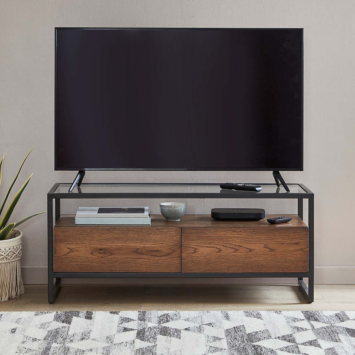 Dillon TV Stand Oak Brown and Grey – image 3