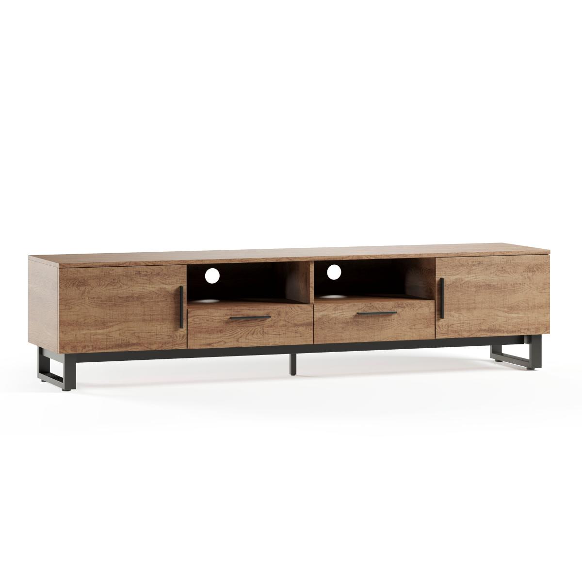 Freddie Extra Wide TV Unit for TVs up to 70 Rustic Oak Effect – image 7