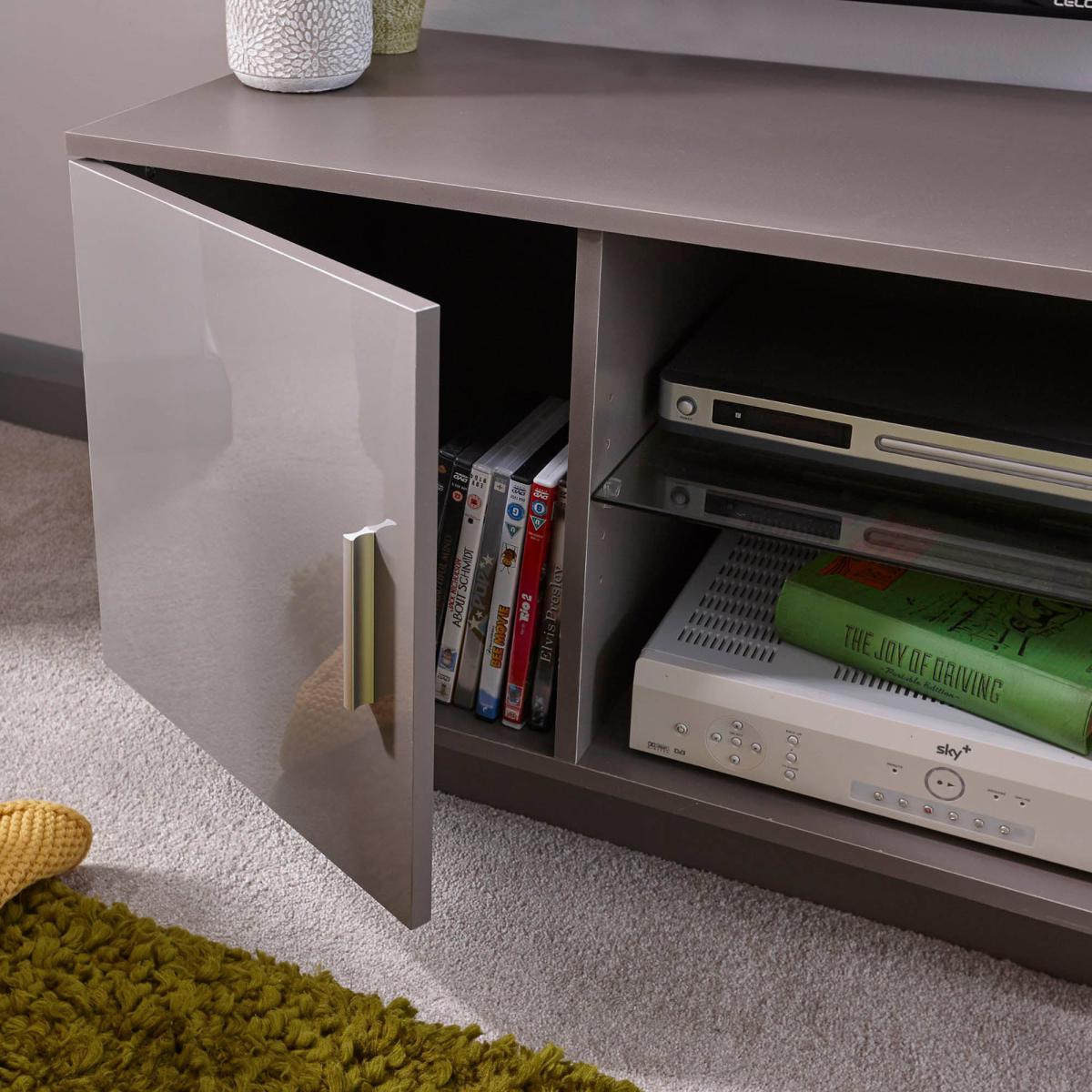 Lima Grey High Gloss TV Stand Grey – image 3