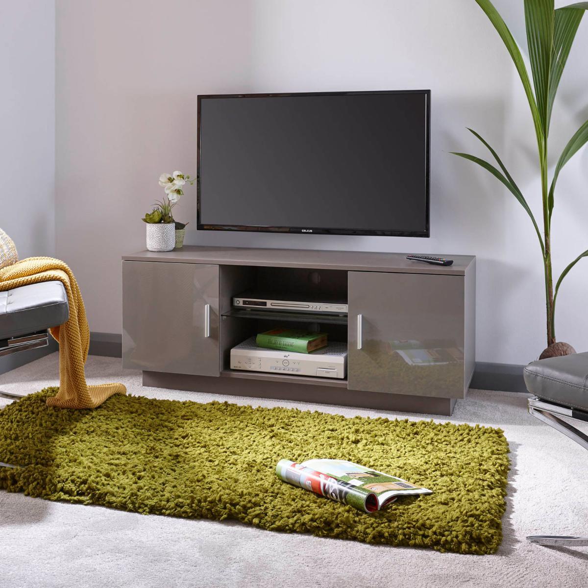 Lima Grey High Gloss TV Stand Grey – image 9